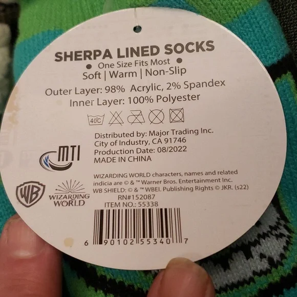 Harry Potter Sherpa lined socks 4 pair - Picture 3 of 3